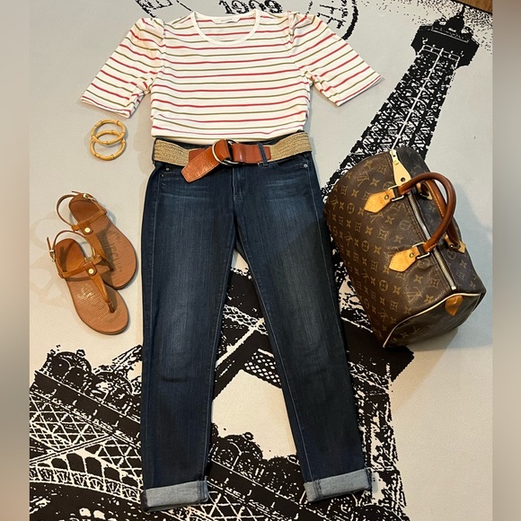 REBECCA TAYLOR (NWOT) Size: XS Horizontal Striped A-Line, Puff Sleeve Shirt - Picture 5 of 9